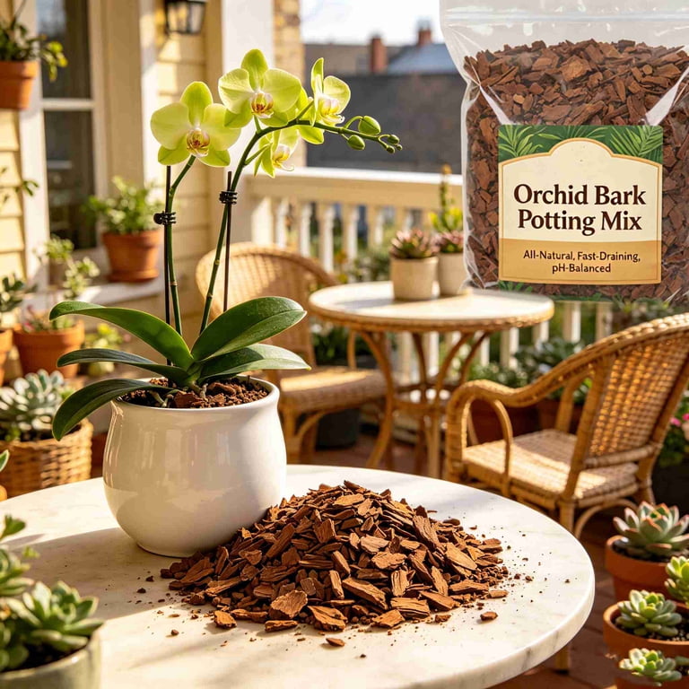 10.5oz/300g Orchid Bark Planting Soil, 9-12mm Orchid Potting Mix