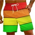 thumbnail image 2 of DDAPJ pyju Men's Board Shorts LGBT Pride Rainbow Flag Swim Trunks Elastic Waist Drawstring Beach Shorts Quick Dry Bathing Suits Summer Holiday Shorts with pockets Prime Deals 2024 Multicolor#1 XXL, 2 of 8