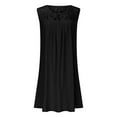 thumbnail image 4 of gakvbuo Summer Tank Dresses For Women 2025 Club Party Tunic Mini Dresses Sleeveless Lace Crew Neck A Line Short Dresses Vacation Beach Sundress, 4 of 7