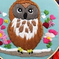 thumbnail image 3 of Abbracc Patterned Cross Stitch Starter Embroidery Cloth Fabric Tools 15cm Owl, 3 of 6