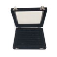 thumbnail image 1 of Velvet Portable Jewelry Organizer Display Earring Ring Storage Tray Box Case, 1 of 8