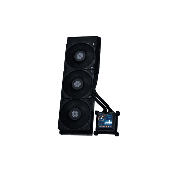 Lian-Li 480 x 480 Pixel 500 Nits HydroShift LCD 360S Liquid AIO CPU Cooler with 2.88 in. IPS Display, Black