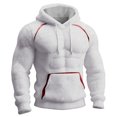 thumbnail image 4 of Men's Muscle Graphic Print Hoodie, Casual Long Sleeve Pullover Sweatshirt, Humorous Design Streetwear for Christmas, Gym, Party, and Casual Fun Outings,White,L, 4 of 6
