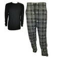thumbnail image 1 of Men's Pajama Sets One Solid Top & One Plaid Bottom With Pockets, 1 of 20
