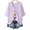 Ligth Purple, variant on Women's Tops Summer Short Sleeve V-Neck Loose Fit Romantic Heart Patchwork Sweet Blouses 1X-4X