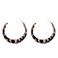 thumbnail image 2 of Qarigey Pendientes en forma de U, pendientes de aro con estampado de leopardo, joyería exagerada, accesorios para mujer, pendientes de Ropa, zapatos y accesorios Miscelánea Estampado de leopardo, 2 of 6