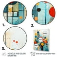 thumbnail image 3 of Designart "Midcentury Mosaic Blue Mid Century Vibes II" Abstract Wall Art Print, 3 of 5