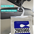 thumbnail image 3 of 2Pack Handicap Parking Placard Holder - Disabled Parking Permit Holder Hanger Sleeve with Larger Hook, 3 of 9