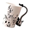 thumbnail image 1 of Ceramic Cup Coffee Mug Instrument Mug Creative Gift Black Musical Instrument Handle Cup Guitar 1, 1 of 9
