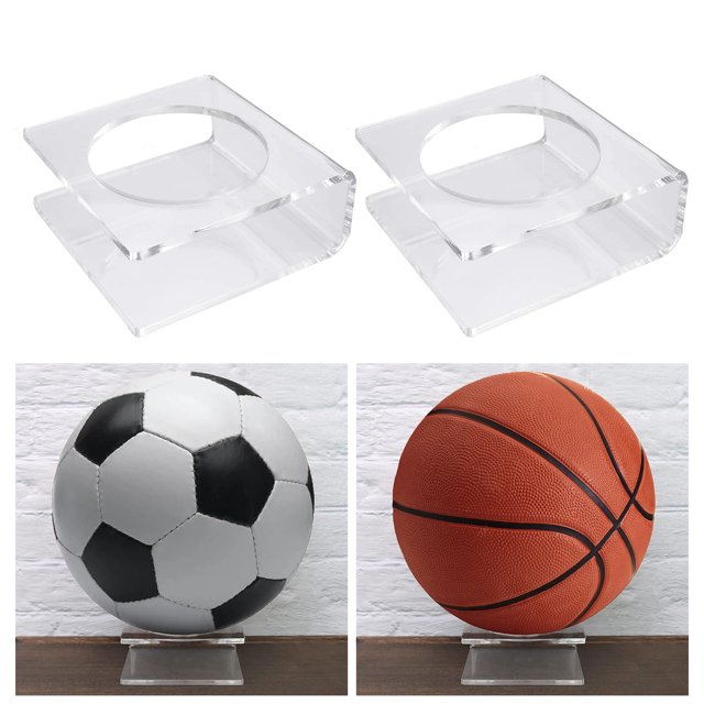 Happy date Acrylic Ball Stand Holder, Sports Ball Storage Display Rack for Basketball Football Volleyball Soccer Rugby Balls
