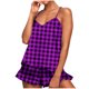thumbnail image 2 of Conjunto de pijama de poliéster con tirantes finos y estampado de moda para mujer, 2 of 8