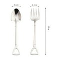 thumbnail image 2 of Lefu 2*Stainless Steel Small Shovel Spoon Fork Tableware Coffee Stirring Spoon, 2 of 9