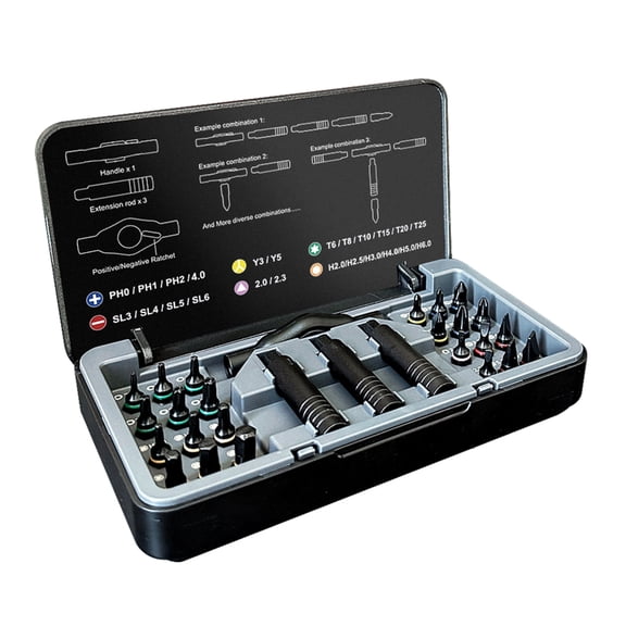 Ratcheting Screwdriver Set Ratchet Screwdriver Set Magnetic Hexagonal Wrench For Electronics Repair Projects