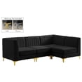 thumbnail image 1 of Meridian Furniture Alina Black Velvet Modular Sectional, 1 of 19