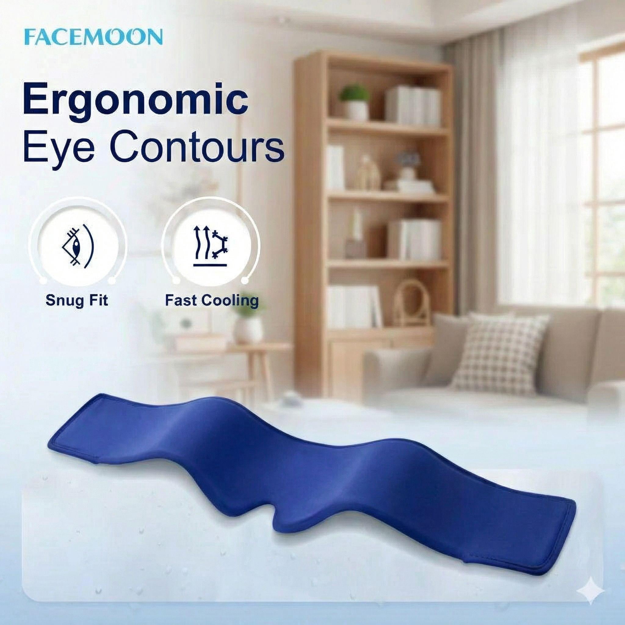 FACEMOON Weighted Cooling Eye Mask for Puffy Eyes Comfort Dark Circles Relief Sleep Essential Design