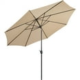 thumbnail image 2 of Yaheetech 11FT 8 Ribs Patio Market Umbrella W/ Push Button Tilt and Crank for Outdoor, Tan, 2 of 11