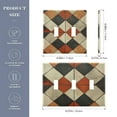 thumbnail image 2 of Yayeee Toggle Light Switch Wall Plate 2-Gang 4.56"x4.48" Decorative Outlet Cover, Checkered Pattern, 2 of 7