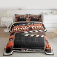 thumbnail image 2 of Manfei Vintage Film Bedding Comforter Set for Kids, Cinema Tricket Twin Comforter Sets, Movie Theater Theme Reversible Bedding Set, Luxury Bedroom Decor, 2 Pieces, 2 of 8