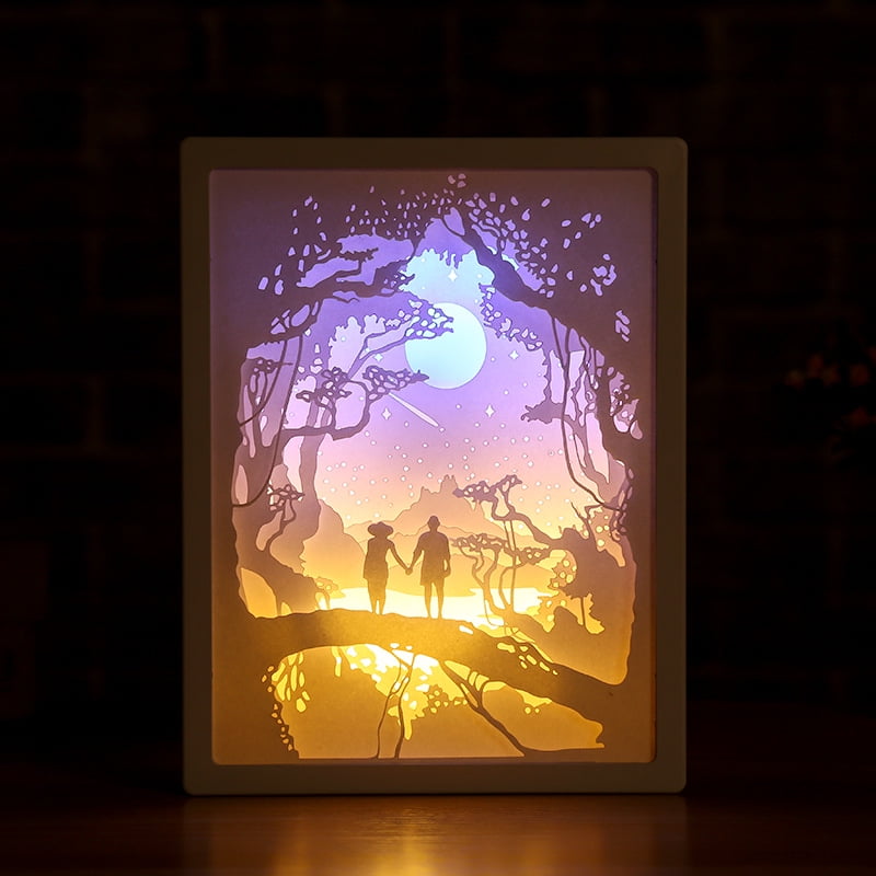 paper carving light