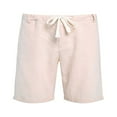 thumbnail image 3 of Men Shorts  Solid Color High Waist Cotton Linen Short Pants Casual, 3 of 6