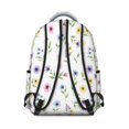 thumbnail image 3 of Pioneer Flower Floral Print Pattern Backpack for School, Cute School Bag with Adjustable Shoulder Straps and Padded Back, 15.3"x11"x7.1", 3 of 5