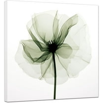 ZHONGYUTONG Abstract Flower Canvas Wall Art Green Floral Painting Prints Elegant Artwork for Living Room Bedroom Decor Framed (20.00" x 20.00")