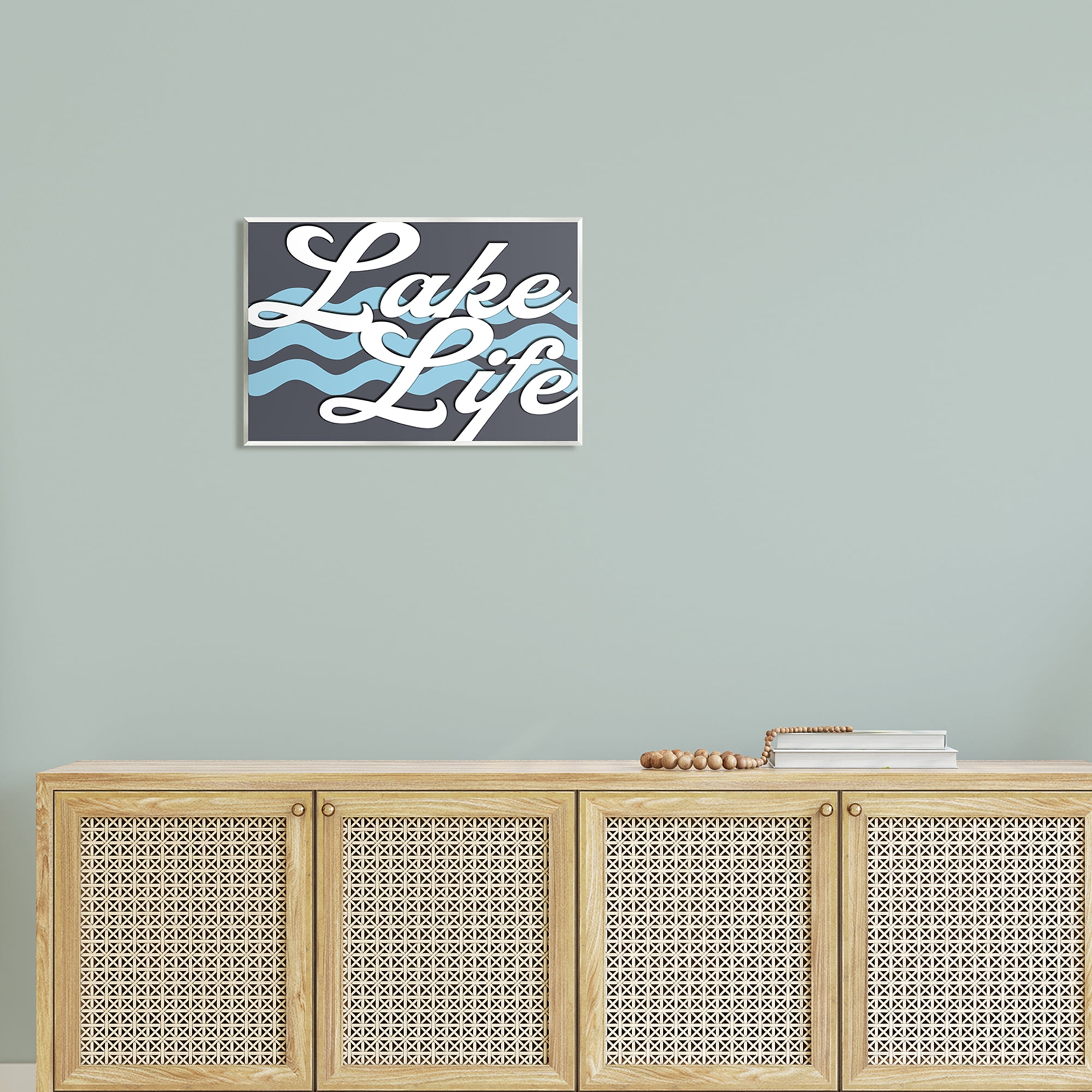 Stupell Lake Life Water Waves Phrase Landscape Painting Wall Plaque Unframed Art Print Wall Art