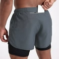 thumbnail image 4 of Zylanna Men's Casual Shorts, Elastic Waist Athletic Sport Solid Color with Pockets 2025 New Style Summer Short Pants for Man Gray Size 3XL, 4 of 5