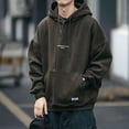thumbnail image 5 of Sudadera con capucha para hombre, color blanco roto liso, ofertas al por mayor, sudaderas con capucha, otoño e invierno, ropa masculina de lujo Y2k Vintage Emo, 5 of 5