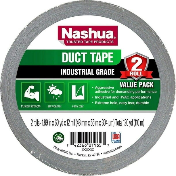Cinta adhesiva Nashua de 12 mm de grosor, 48 mm x 55 m, paquete de 2