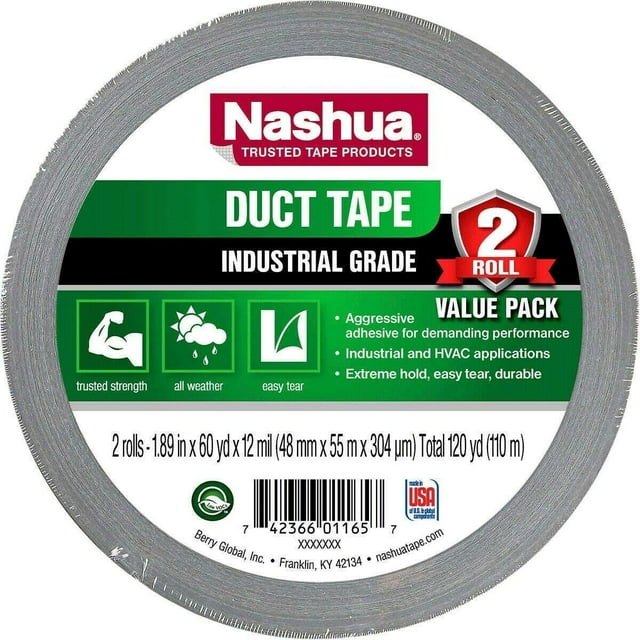 Cinta adhesiva Nashua de 12 mm de grosor, 48 mm x 55 m, paquete de 2