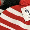 thumbnail image 6 of COUVER Red White Striped Beanie Hat 8 inch for Costume or Winter, 2PCs Set, 6 of 8