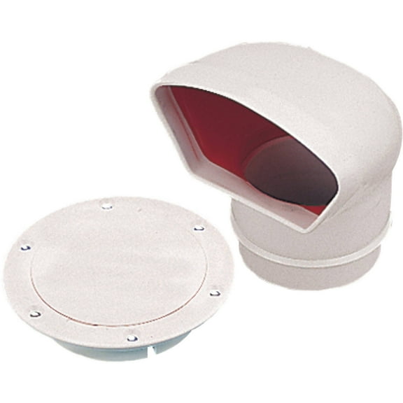SeaDog PVC Low Profile Cowl Vent and Snap On Deck Plate
