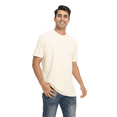 thumbnail image 3 of Zfeel Short Sleeve Heavyweight T-Shirt, Men's 100% Cotton Crewneck Blank Tee, Bone, S, 3 of 6