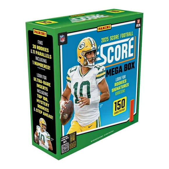 2025–26 Panini Score NFL Football Méga Boîte – Cartes à Échanger Officielles – Méga Boîte Parallèles Exclusifs, Cartes Recrues et Inserts –