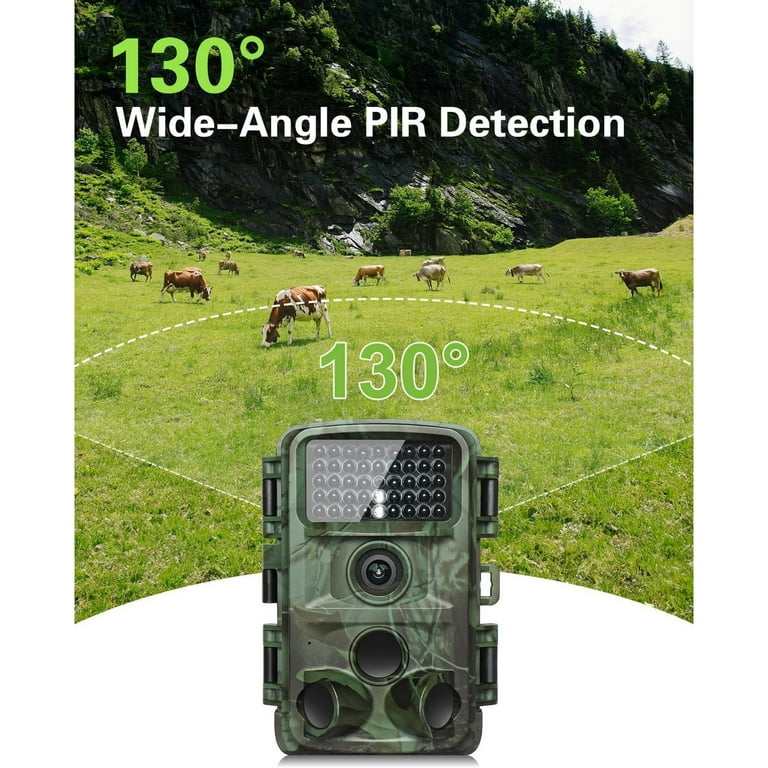 KJK Trail Camera, 4K 48MP, Night Vision, 0.05s Trigger, No Glow