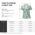 thumbnail image 4 of Zufioo Cute Sloth on Floral Tree for Women's Deep V-neck Short-sleeved T-shirt, Top with Short Sleeves - with Stainless Steel Buckle, Moisture Wicking, Ideal Home Wear-Large, 4 of 9