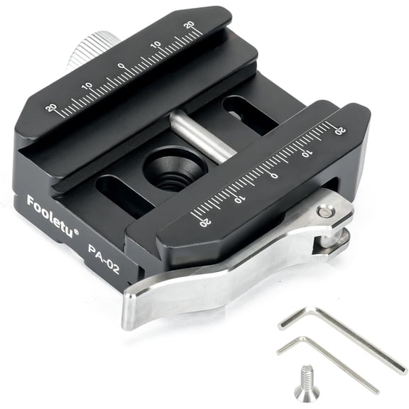 Fooletu Quick Release Clamp Adapter, Compatible ARCA-Swiss with Both Arac - Swiss and Picatinny Rail Mount