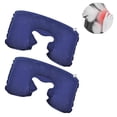 thumbnail image 2 of 2 Pack U-Shaped Portable Inflatable Travel Neck Pillow,Compact Travel Pillows for Airplanes Travel Light Inflatable Neck Pillow Support Head Neck and Lumbar for Traveling ,Home, 2 of 5