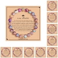 thumbnail image 2 of YYKihy Natural Stone Beaded Bracelet For Women Gift Bracelet For Mom/good Friend/sister/teacher/ Stone Rhodolite Bead Gift Bracelet, 2 of 8