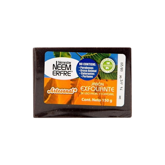 Jabón exfoliante natural y artesanal Bienestar NEEM ERFRE 150 g