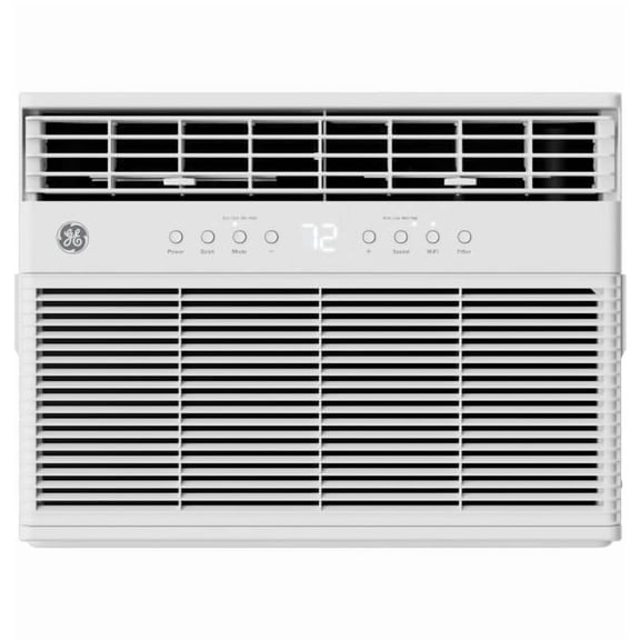 GE® ENERGY STAR® 11,000 BTU Smart Heat/Cool with Heat Pump Electronic Window Air Conditioner for Large Rooms up to 550 sq. ft.