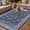 Dark Blue, variant on Sage Green Floral Boho Outdoor Rug for Patio/Deck/Porch, Non-Slip Large Area Rug 6 x 9 Ft, Ethnic Tribe Abstract Art Flower Indoor Outdoor Rugs Washable Area Rugs, Camping Rug Carpet Runner