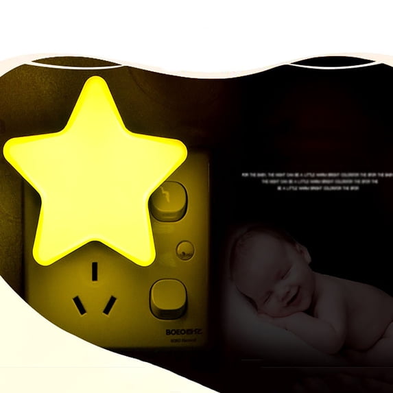 Star LED Night Light, Smart Dusk to Dawn Lighting Sensor Lamp, Cute Star Kids Birthday Christmas Gift, 4 Pack