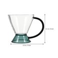 thumbnail image 2 of 1pc Durable Glass Coffee Cup Practical Coffee Cup Glass Coffee Mug (Green), 2 of 8