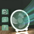 thumbnail image 6 of Tibvox Hanging Fan Tent Fan for w/Hook+Lamp Rechargeable 1200mAh Camping Fan for School, 6 of 17