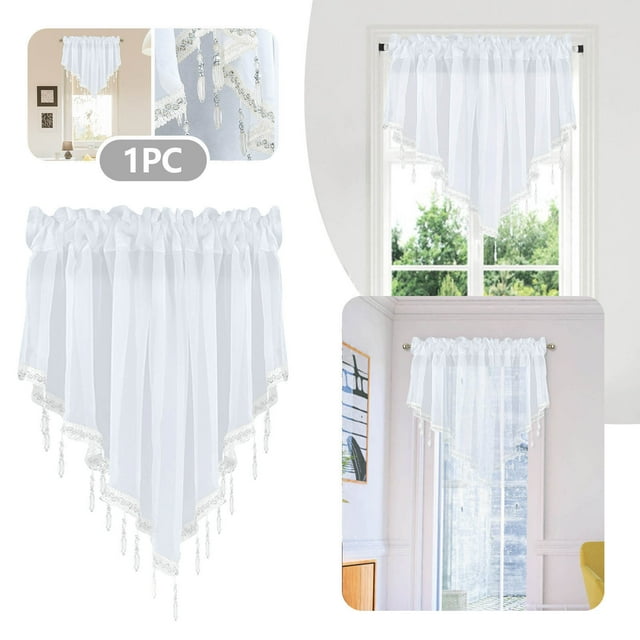 WHEANG Liquidation Rideau Uni Fini Rideau Draperie 51x24 Chambre Déco Maison Rideau Triangulaire Rideau Écran Cuisine Rideau Court
