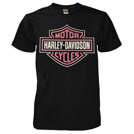 Harley-Davidson Men's Pink Bar & Shield Short Sleeve T-Shirt, Black 5L33-D272, Harley (Best Looking Harley Davidson)