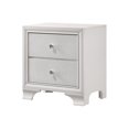 thumbnail image 3 of Transitional Style Frost Finish 4pc Full Size Bedroom Set Bed Dresser Mirror Nightstand White LED Light Upholstery Headboard, 3 of 3
