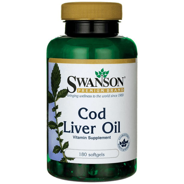 Swanson Cod Liver Oil 350 mg 180 Softgels
